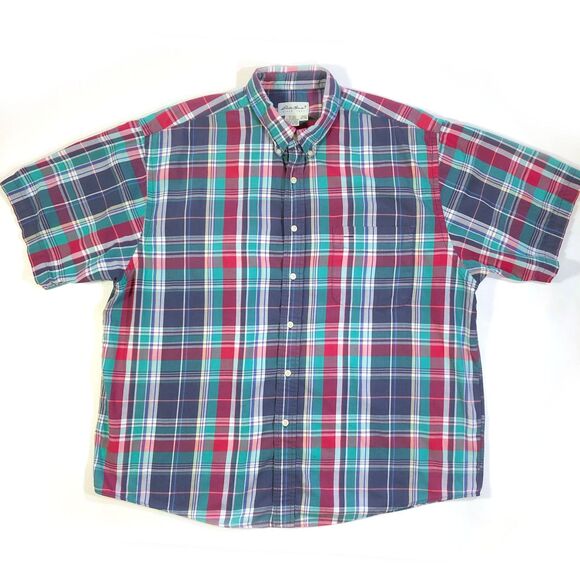 Eddie Bauer Plaid Cotton XL Casual Button-Up Shirt - Picture 1 of 7